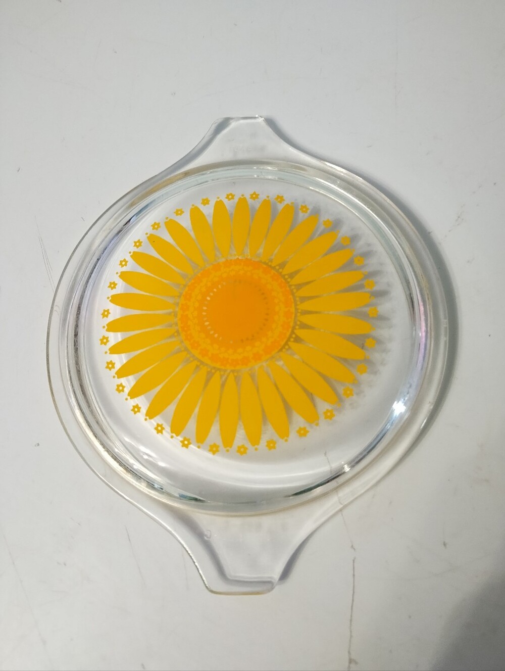 Vintage Pyrex Daisy Sunflower Model 470-C Casserole Lid Only